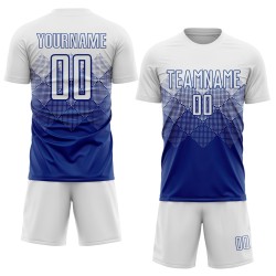 Maglia da calcio personalizzata Royal White Sublimation